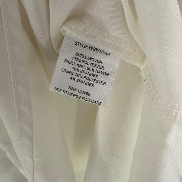 41 HAWTHORN Ezide Polka Dot Textured Mixed Material Tank Top Shirt - White - S - Picture 6 of 12